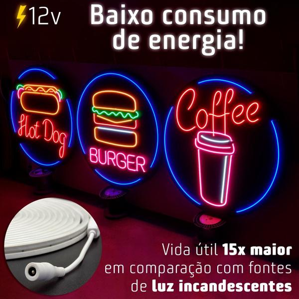 Fita Led Neon 12v Decorativa Super Flexível 5 Metros Alto Brilho Ip65 - Neon Flexible Strip Light Imagem de Fita Led Neon 12v Decorativa Super Flexível 5 Metros Alto Brilho Ip65