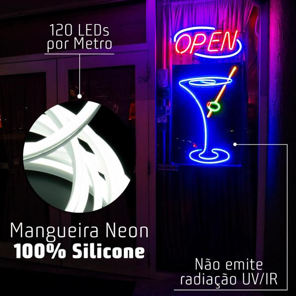 Imagem de Fita Led Neon 12v Decorativa Super Flexível 5 Metros Alto Brilho Ip65