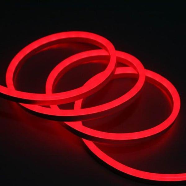 Imagem de Fita Led Neon 5m Vermelho 12v Com Fonte 3A e Interruptor P4