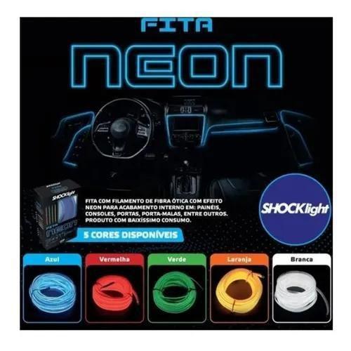 Imagem de Fita Led Neon Laranja 3M Para Painel/ Interior Automotivo