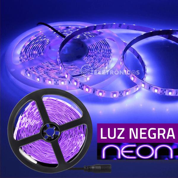 Imagem de Fita LED Neon Ultravioleta 5mts Com Fonte, Super Brilhante Casa, Bar e Balada - 194888