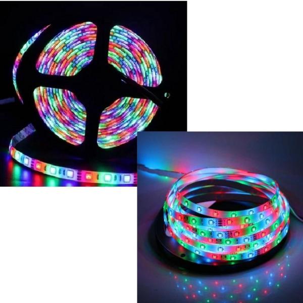 Imagem de Fita Led RGB 3528 para Decoração Com fonte Bivolt