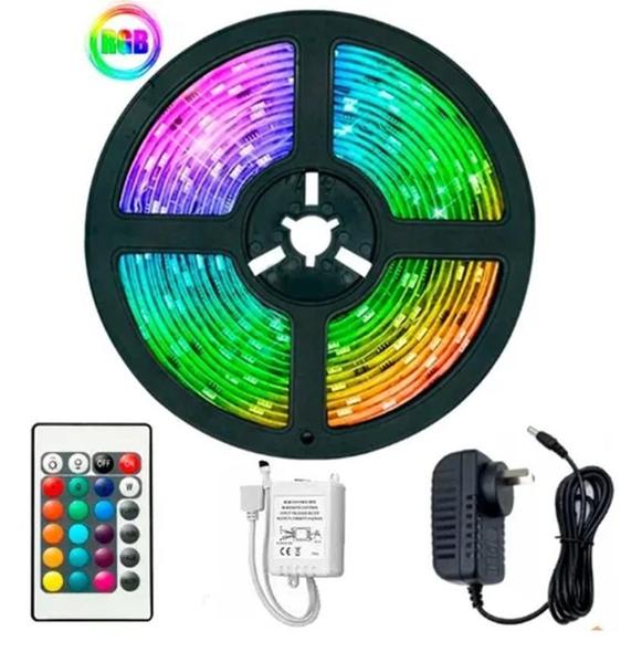 Imagem de Fita Led Rgb 5050 5 Metro Rolo Completa 16 Cores 300 Leds