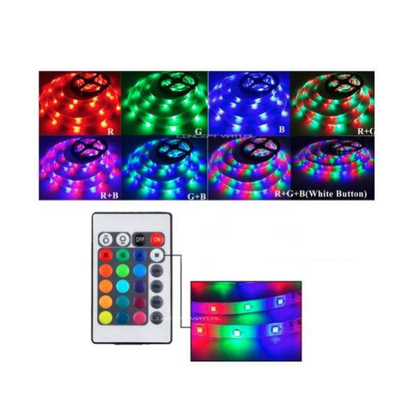 Imagem de Fita Led Rgb 5050 5m 16 Cores + Fonte + Controle