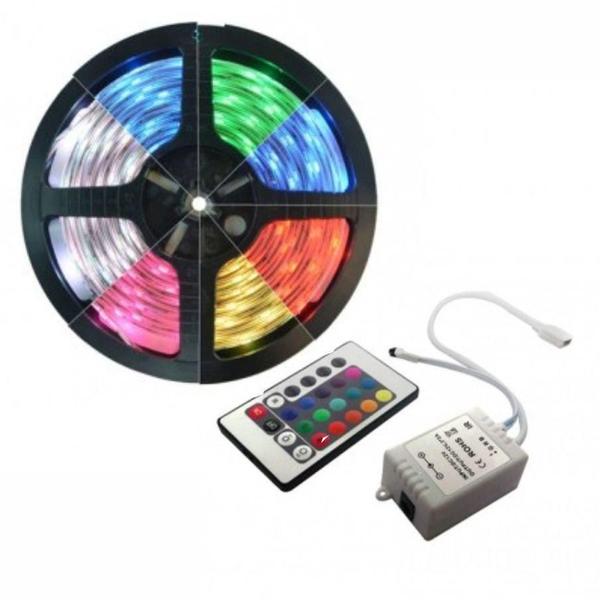 Imagem de Fita Led Rgb 5050 Colorida Com Controle