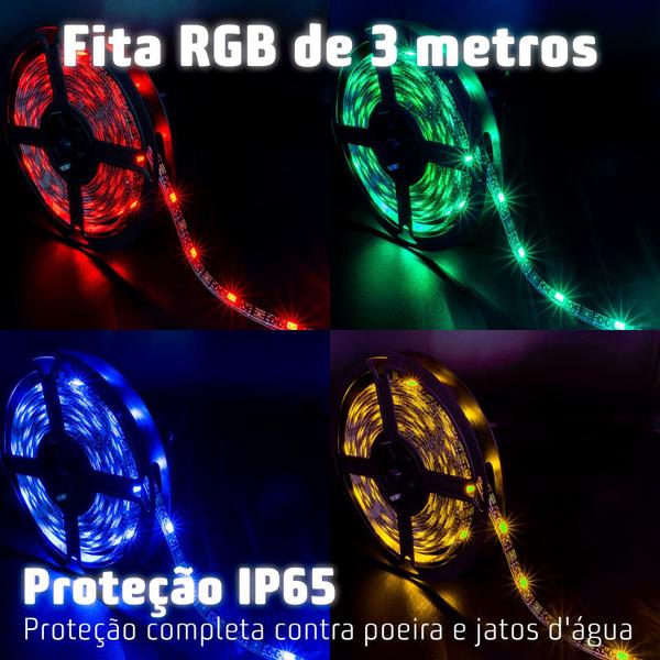 Imagem de Fita Led Rgb 5050 Colorida Usb Tv Decoração Gamer + Controle