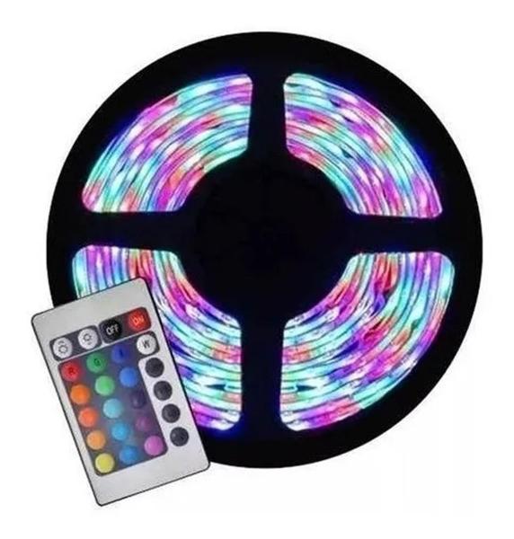 Fita LED RGB 5050 Rolo 5 metros Fonte 12V 3A e Controle Remoto - KIT LED Imagem de Fita LED RGB 5050 Rolo 5 metros Fonte 12V 3A e Controle Remoto - KIT LED