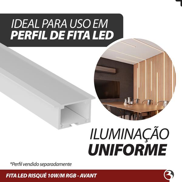 Imagem de Fita Led Rgb Colorida 10WM 5m Interna 12V Decoração Sala Tv Quarto Gamer - Risqué Avant