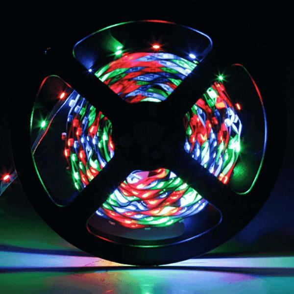 Imagem de Fita Led Rgb Colorida 5050 Com Controle Ip65 12V 5M