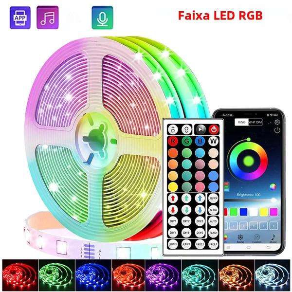 Imagem de Fita LED RGB com Mudança de Cor - Ideal para Decoração de Festas e Quartos