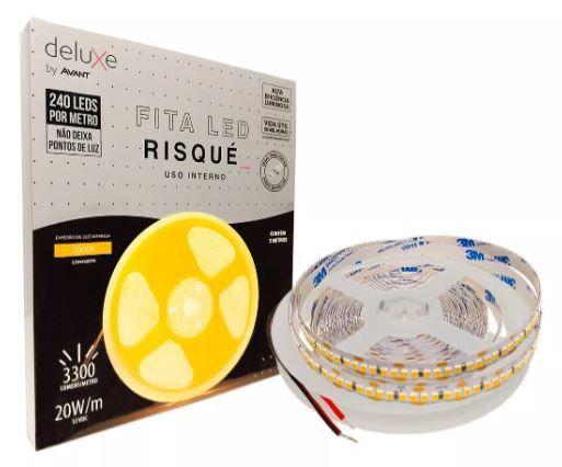 Imagem de Fita Led Risque Avant 20W/M 240 LEDS Por Metro 3300 Lúmens 12V Rolo 5 Metros