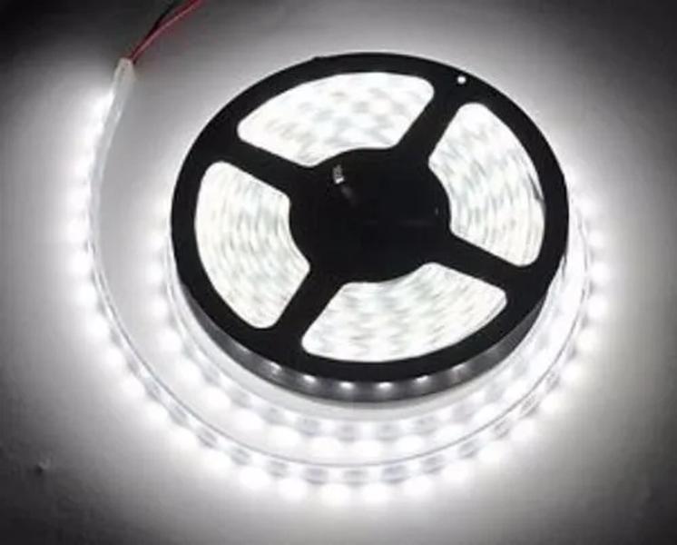 Imagem de Fita Led Rolo 5m 5050 Branco Frio Dupla Face A Prova D'agua