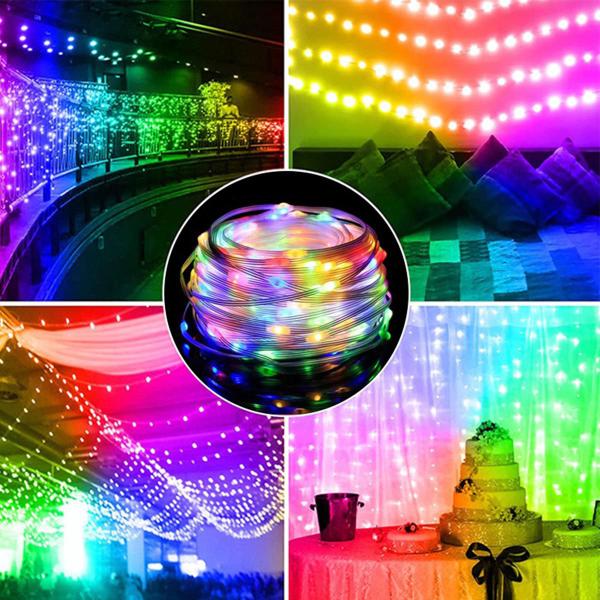 Imagem de Fita Led Smart Aplicativo App Celular 20 Metros Fio de Fada Cores RGB Decoraçao Mesa Estante Arvore Natal Pisca Pisca Escada Game Loja Casa Fachada