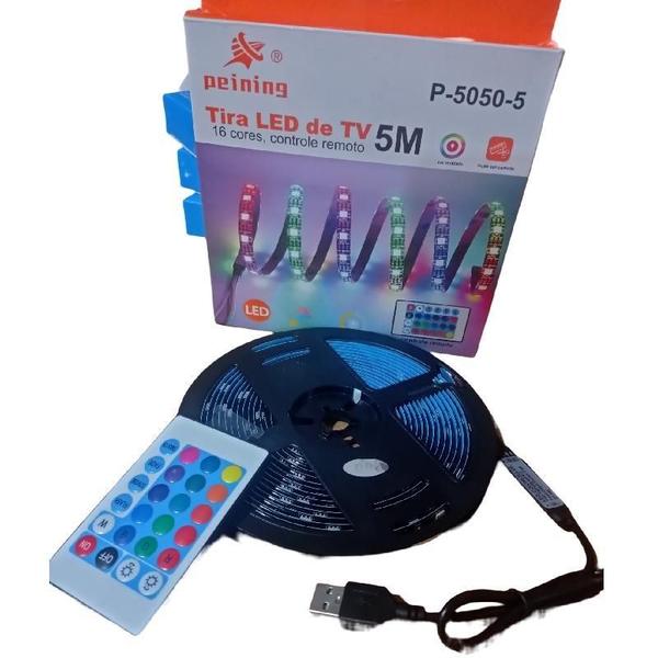 Imagem de Fita Led Usb Rgb 16 Cores Para Tv, Pc Gamer 5050 5M