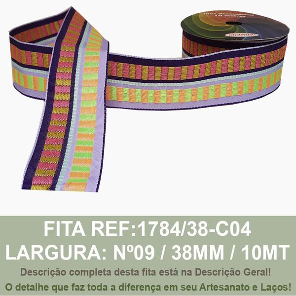 Imagem de FITA LISTRADA/XD SINIMBU 10MT R:1784/38MM /Nº9