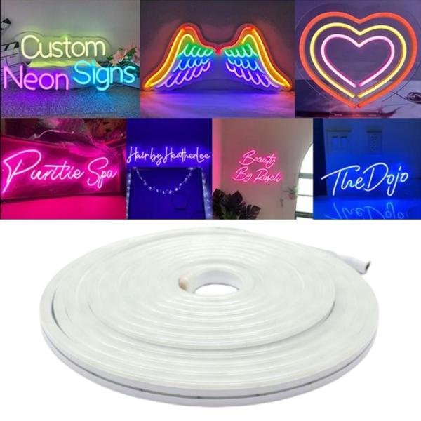 Fita Mangueira De Silicone Led Neon Flexível De Embutir Com 5M 12V 40W Com Iluminação Branco Quente 3000K Para Letreiros - CBC Imagem de Fita Mangueira De Silicone Led Neon Flexível De Embutir Com 5M 12V 40W Com Iluminação Branco Quente 3000K Para Letreiros