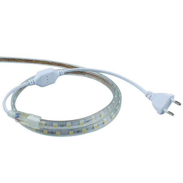Fita Mangueira Led 5050 Branco Frio 110v 17m + Adaptador - Green Age Imagem de Fita Mangueira Led 5050 Branco Frio 110v 17m + Adaptador