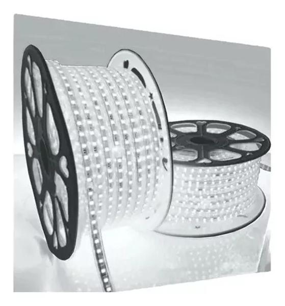 Fita Mangueira Led 5050 Branco Frio 110v 1m +fonte - Top Leds Imagem de Fita Mangueira Led 5050 Branco Frio 110v 1m +fonte