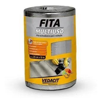 Imagem de Fita Manta Asfáltica Adesivo Aluminio Vedacit 20cm Telha