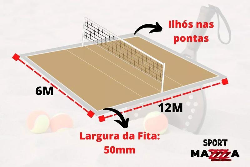 Imagem de Fita Marcação de Quadra p/ Praia Ou Gramado - 6x12 + Fixadores