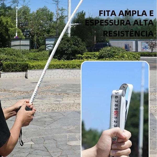 Imagem de Fita Métrica de Aço 5m - Alta Precisão, Resistente e Antiqueda