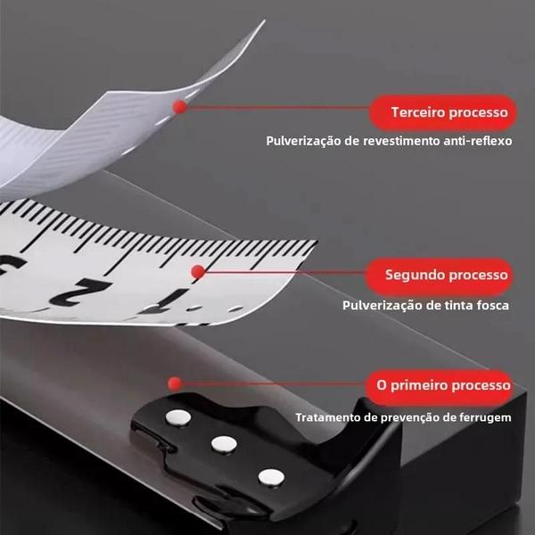 Imagem de Fita Métrica de Aço 5m - Alta Precisão, Resistente e Antiqueda