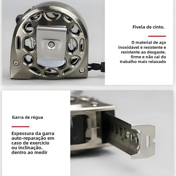 Imagem de Fita Métrica de Aço Inoxidável - À Prova d'Água, Alta Precisão e Espessada