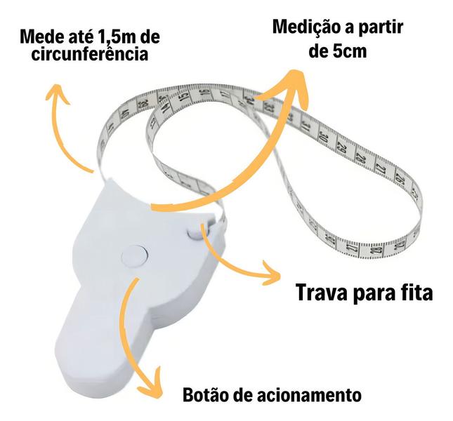 Imagem de Fita Metrica De Medição Corporal Circunferência Medida 150cm