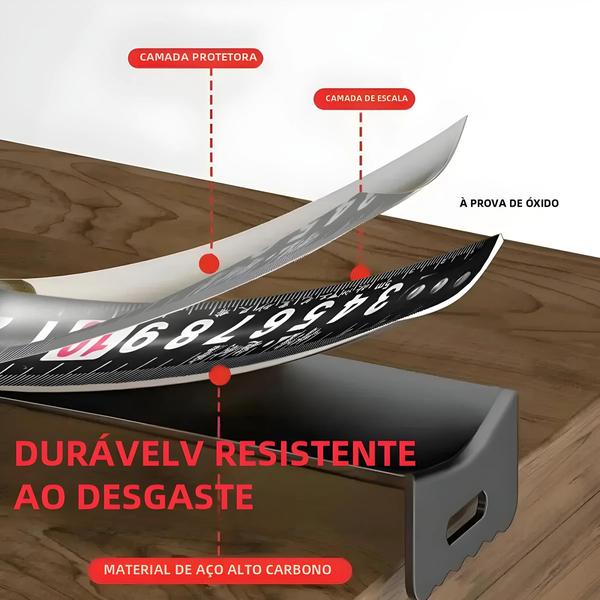 Imagem de Fita Métrica Portátil AIRAJ - Alta Precisão (3/5/7m) - Aço de Alto Carbono - Antiqueda