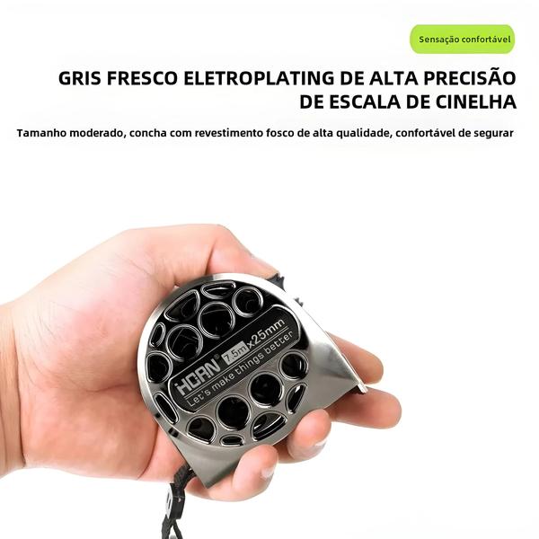 Imagem de Fita Métrica Retrátil de Aço Inoxidável (3m/5m/7,5m) - Ferramenta de Medição com Design Oco