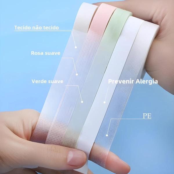 Imagem de Fita Micropôre Transparente para Cílios - 2/8 Peças - Respirável e Fácil de Rasgar (4,5/9m)