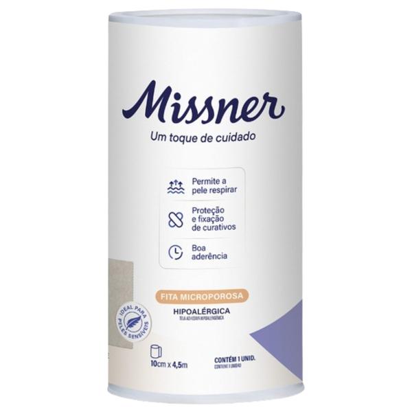 Imagem de Fita Microporosa Bege 10cm X 4,5m - Missner