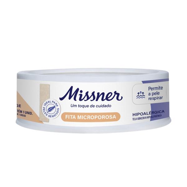 Imagem de Fita Microporosa Bege 1,2cm X 4,5m - Missner