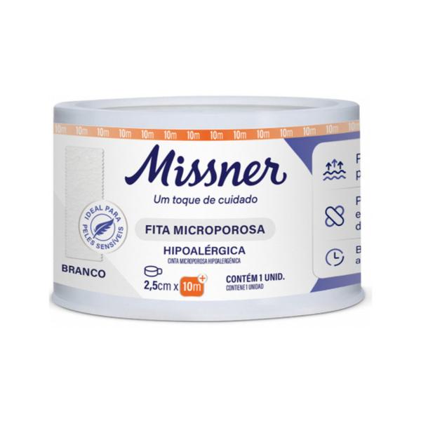 Imagem de Fita Microporosa Branca 2,5cm x 10m Missner