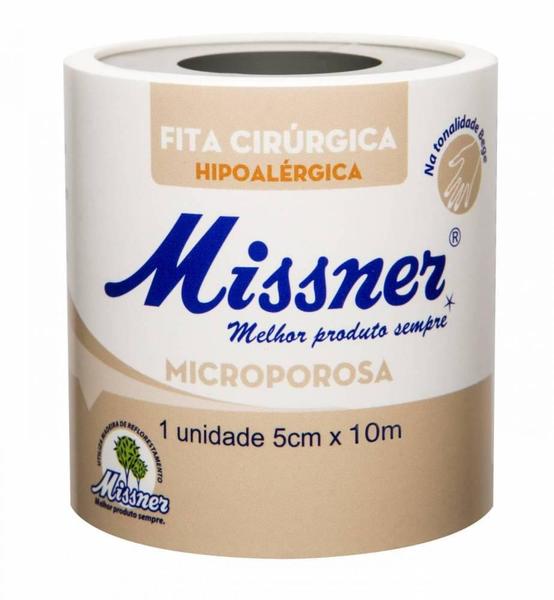 Imagem de Fita Microporosa Missner Bege 5 Cm X 10 M