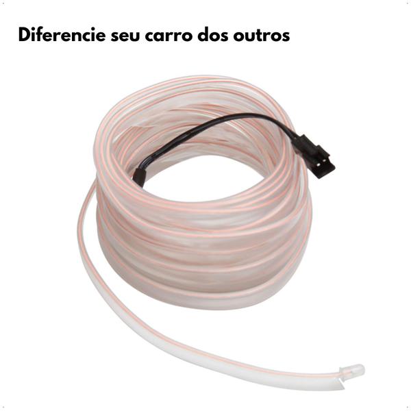 Imagem de Fita Neon Branca Automotiva 3 Metros Fibra Óptica 12V Shocklight SL-FTBC-3