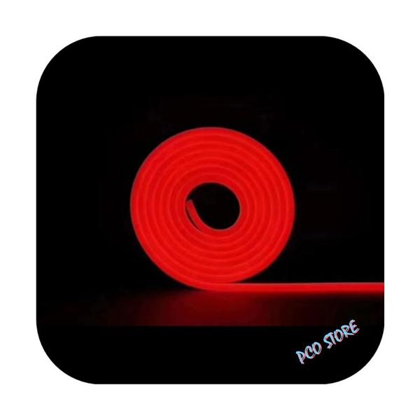 Fita Neon Led Alto Brilho 5m Flexível Prova Dágua 12v Vermelho - PCO Imagem de Fita Neon Led Alto Brilho 5m Flexível Prova Dágua 12v Vermelho