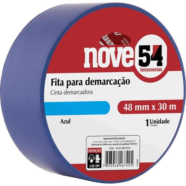 Imagem de Fita para demarcação de solo 48mmx30m azul - Nove54