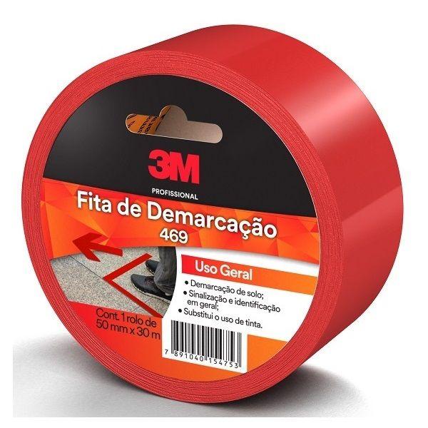 Imagem de Fita para Demarcaçao de Solo Vermelha 50MM X 30M 469 3M