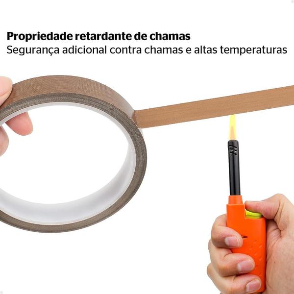 Imagem de Fita Para Seladora Térmica Teflon Adesivo 15 Mm 10 Metros