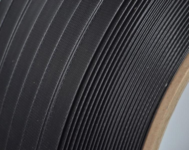 Fita Pet Poliester 16mm Preta par Arqueação - Tiger Embalagens Imagem de Fita Pet Poliester 16mm Preta par Arqueação