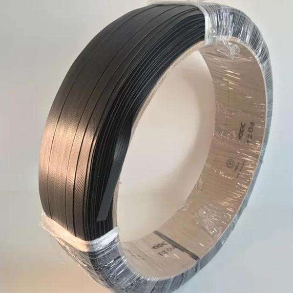 Fita Pet Poliester 16mm Preta par Arqueação - Tiger Embalagens Imagem de Fita Pet Poliester 16mm Preta par Arqueação