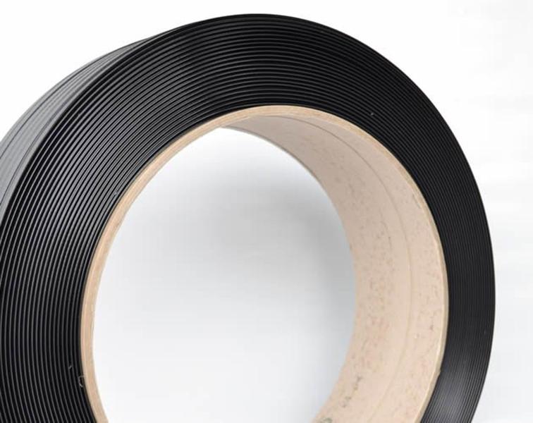 Fita Pet Poliester 16mm Preta par Arqueação - Tiger Embalagens Imagem de Fita Pet Poliester 16mm Preta par Arqueação