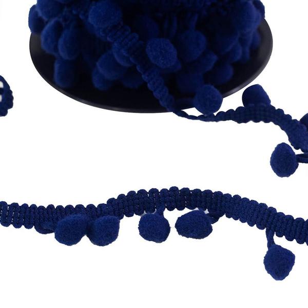 Imagem de Fita pompom grelot 7mm azul marinho - c/10m - MM Biju