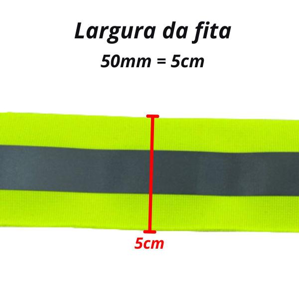 Fita Refletiva Faixa Reflexiva Sinalizadora Para Uniforme - 5cm X 10m - Gal Comércio Eletrônico Imagem de Fita Refletiva Faixa Reflexiva Sinalizadora Para Uniforme - 5cm X 10m