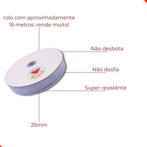 Imagem de Fita Sintetica Com Glitter 25mm Em Poliester Com 18 Metros