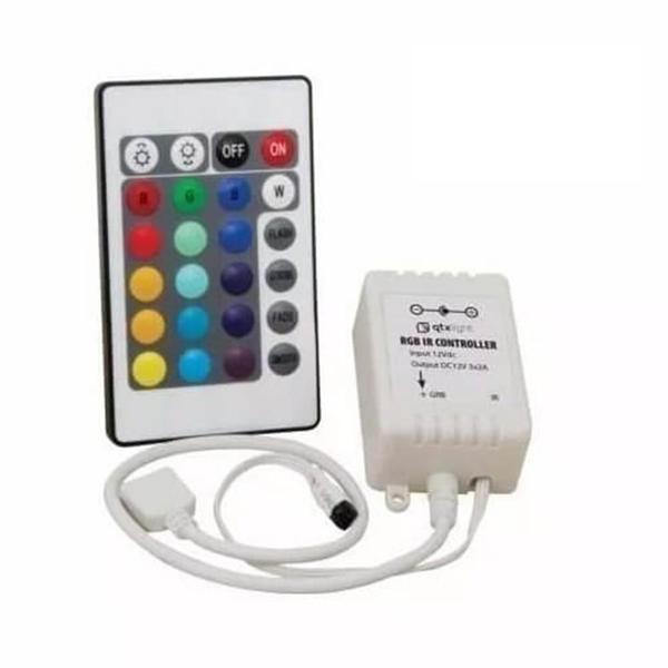 Imagem de Fita Super Led Colante 5M Com Controle Rgb 3528