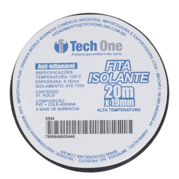 Imagem de Fita Techone Isolante 19mmx20m Anti-Chama