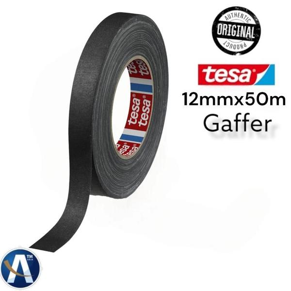 Imagem de Fita Tecido Gaffer Tape original Tesa 12mm X 50m Cor Preta