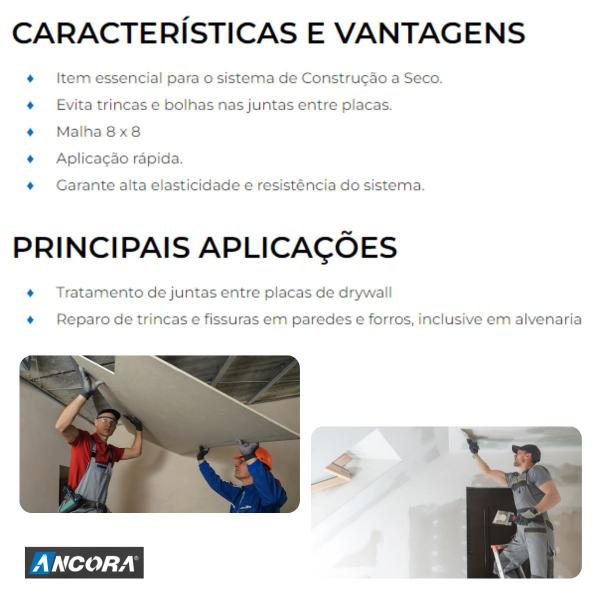 Fita Telada União Junção Placa Isopor Teto Mais Reforço 2UND - Drytape Imagem de Fita Telada União Junção Placa Isopor Teto Mais Reforço 2UND